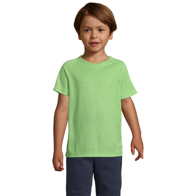 SOLS Kinderen/Kinderen Sportief Raglan T-shirt (Appelgroen)