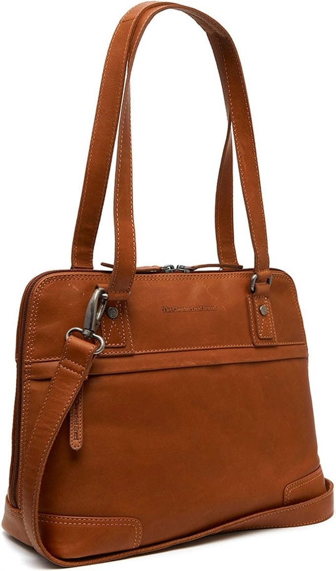 The Chesterfield Brand Medium Schoudertas Dames - Leer - Waxed Pull Up - Cognac