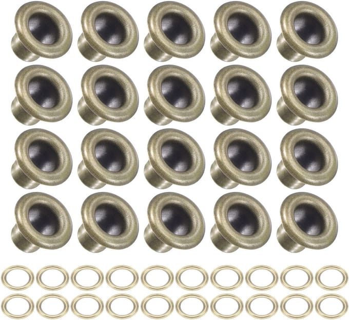 Dailygoods - Ogen met Sluitringen 10 x 5 x 7 mm 200 Stuks voor Creatief Gebruik