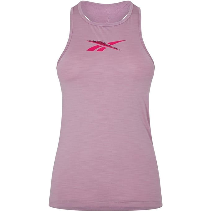 Reebok Barbie-tanktop met grafische print voor dames (Roze)