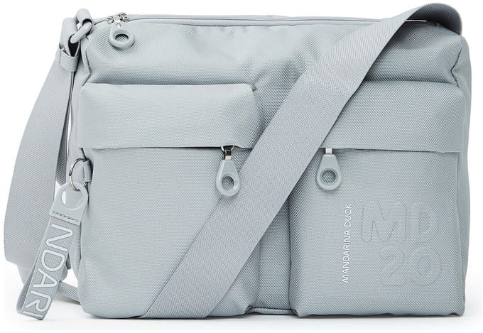 MANDARINA DUCK schoudertas MD20 Crossover Zip Pearl Lichtgrijs