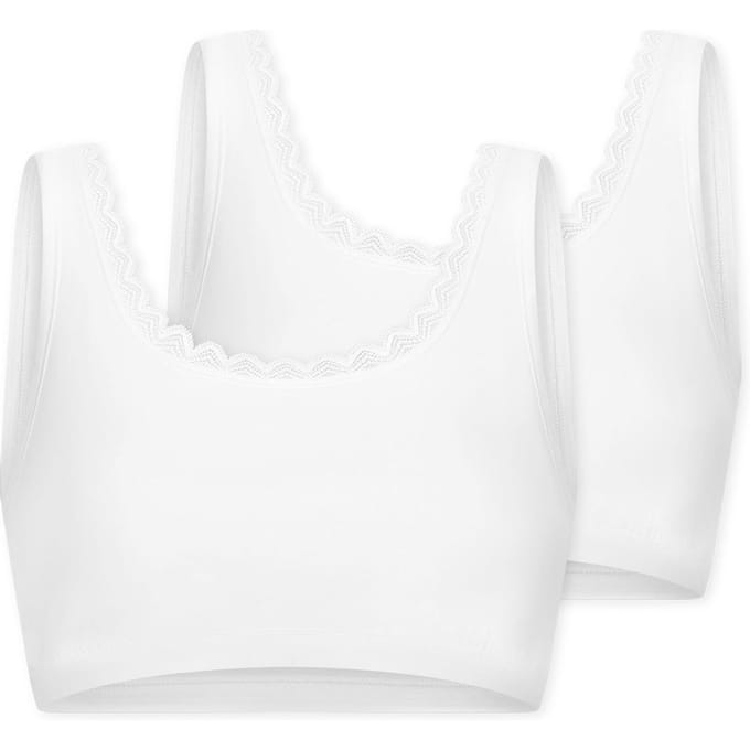 Uncover by Schiesser - 2PACK Bustier Cotton Lace - Dames - wit