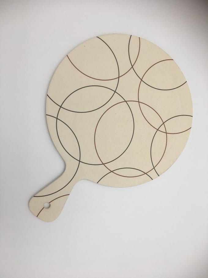 Kesper41130, set van 2, Bamboefiber Snij- en Serveerplank, doorsnee 23.5cm