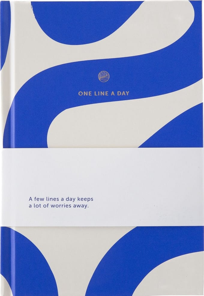 A-Journal - One Line a Day - Dagboek voor 5 jaar - Flow blauw