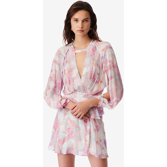 IRO Paris Franci Light Pink Multico Maat: S | Mini Jurken Outlet | Dames | Roze