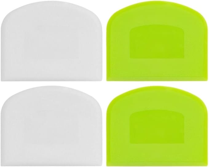Dailygoods - 4 Stuks Kunststof Deegschrapers voor Taarten en Pizza's