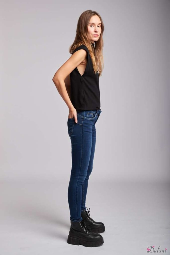 Broek Toxik3 push-up skinny dark jeans L21165