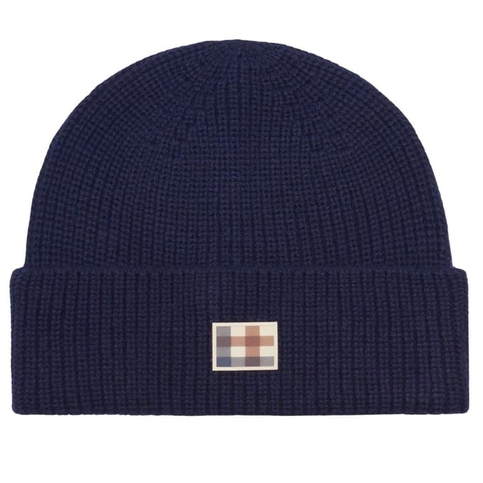 Aquascutum Unisex Active Wool Blend muts voor volwassenen (Marineblauw)