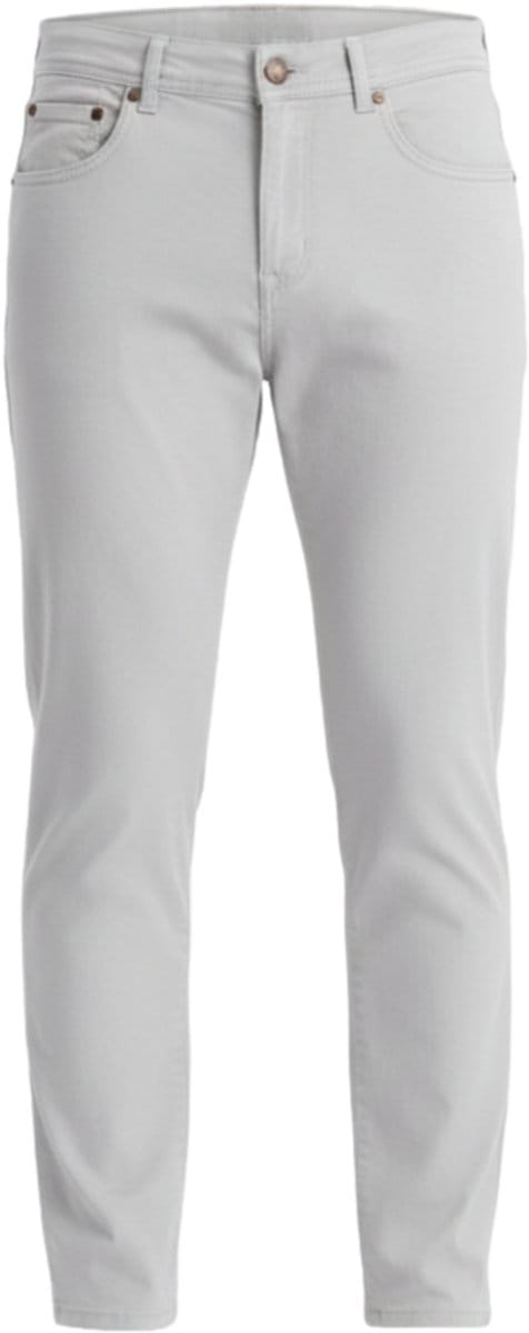 OMBRE Broek - Slim Fit - Katoen - Rits Grijs XL