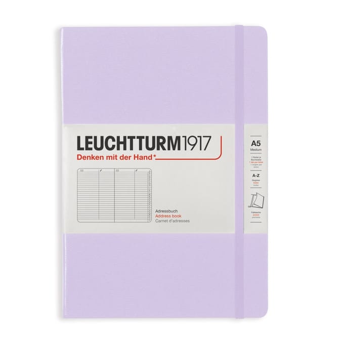 Leuchtturm adresboek lilac medium hardcover a5 145x210mm