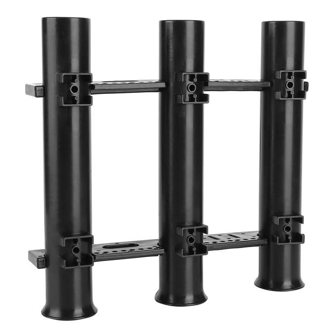 Buiten Vissen Verticale 3-Delige Hengelrek Opslaghouder Hengelbuis Montagebeugel black
