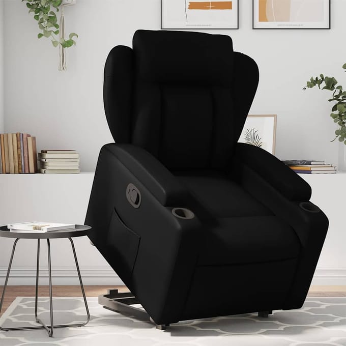 Vidaxl Verstelbare Fauteuil, Zwart, Bekleed met Kunstleer