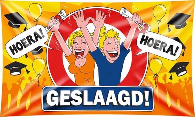 Vlag - Geslaagd - 150x90cm