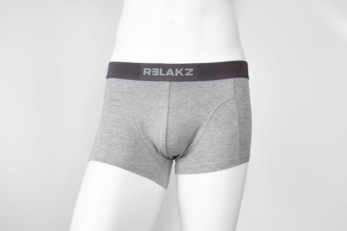 RELAKZ Trunk Heren 2-Pack - Organisch Katoen - Grey Melange - Maat L