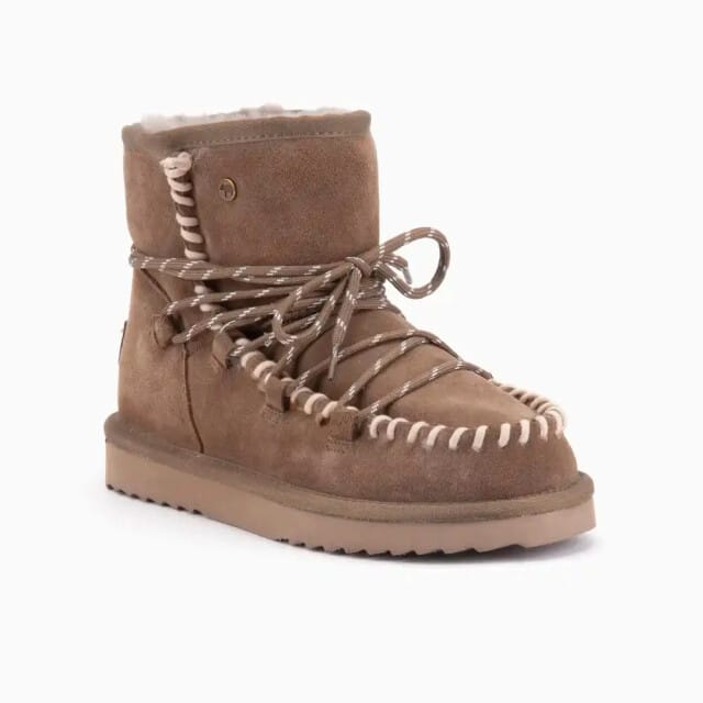 Warmbat Kalbarri Suede lace boot Dames Laarzen - Mud