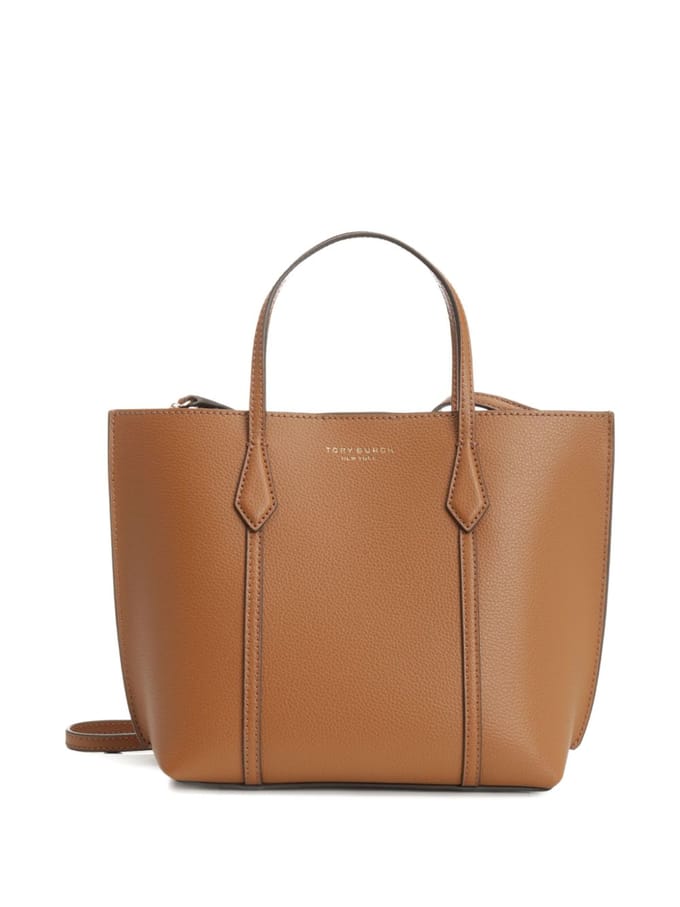 Tory Burch bruine vrouw winkelen perry klein