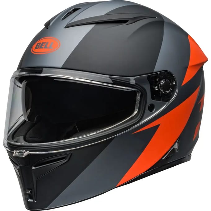 Bell Lithium Shear Mat Grijs Oranje Integraalhelm - Helm