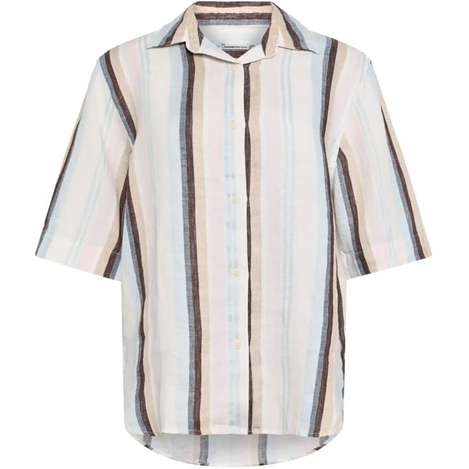 Dameshemd KnowledgeCotton Apparel Loose Linen