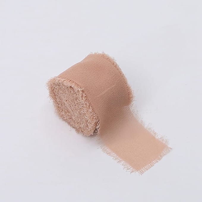 Mech-mech.ch Sierlint - Szyfon - Karmel Nude - 4cm x 4,5m