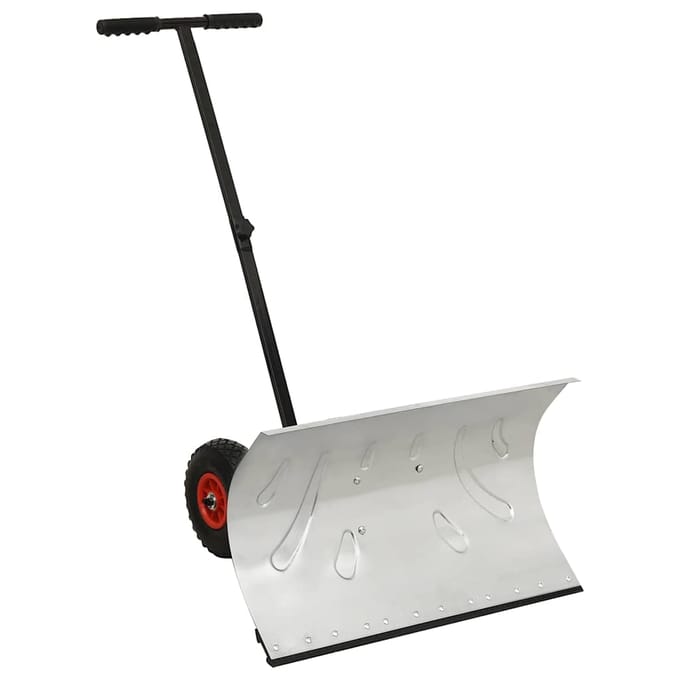 vidaXL - Handmatige - sneeuwschuiver - met - wielen