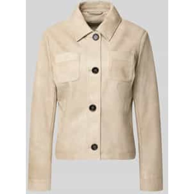 regular fit jas in leerlook