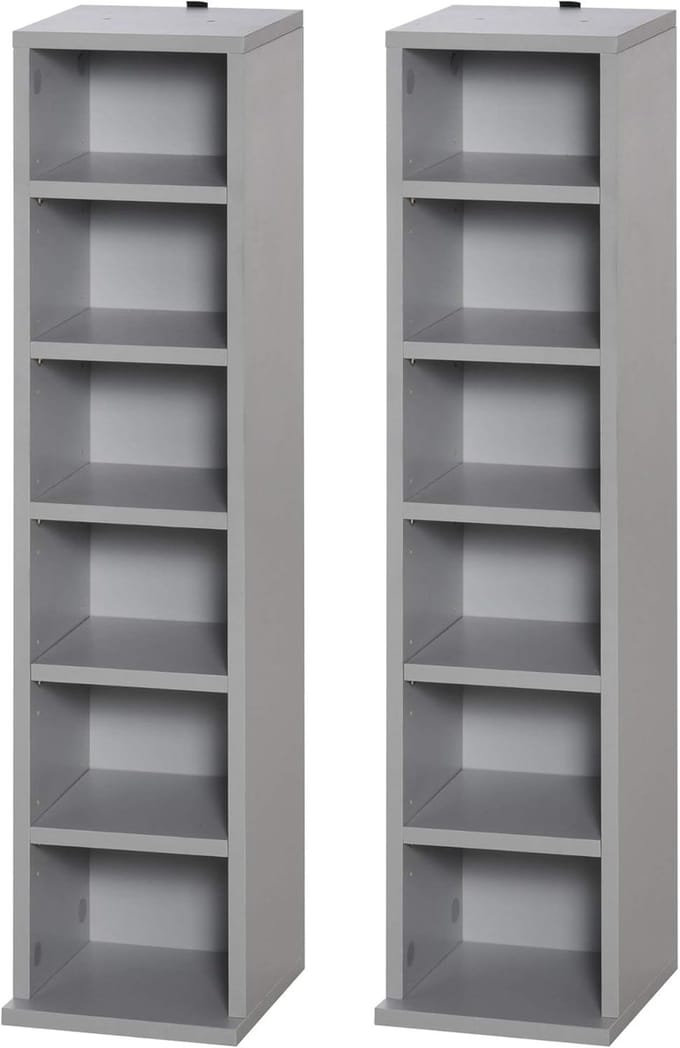 CD en Blu-Ray Opbergplank - Set van 2 met Verstelbare Planken
