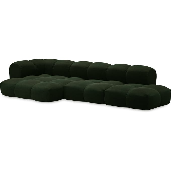 Objekte unserer Tage zander Sofa Design 07 links (4 -zit) - Hug Me 032 Moosgrün