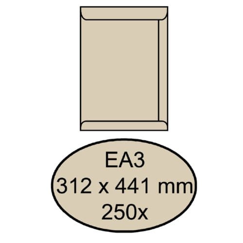 Envelop quantore akte ea3 312x441mm cremekraft 250 Stuks