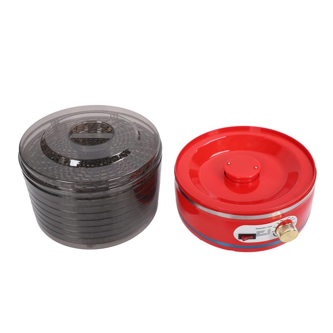 Voedseldehydrator Machine 8 Lade Rood Elektrische Dehydrator Droogmachine voor Fruit Kruiden Vlees Groenten L black