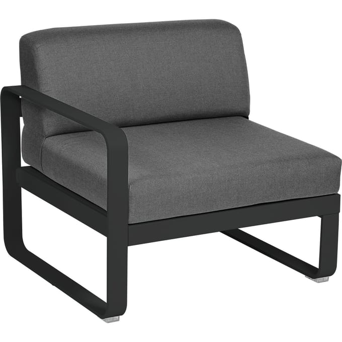 Fermob BELLEVIE Fauteuil Module links - 42 drop mat - A3 grafietgrijs