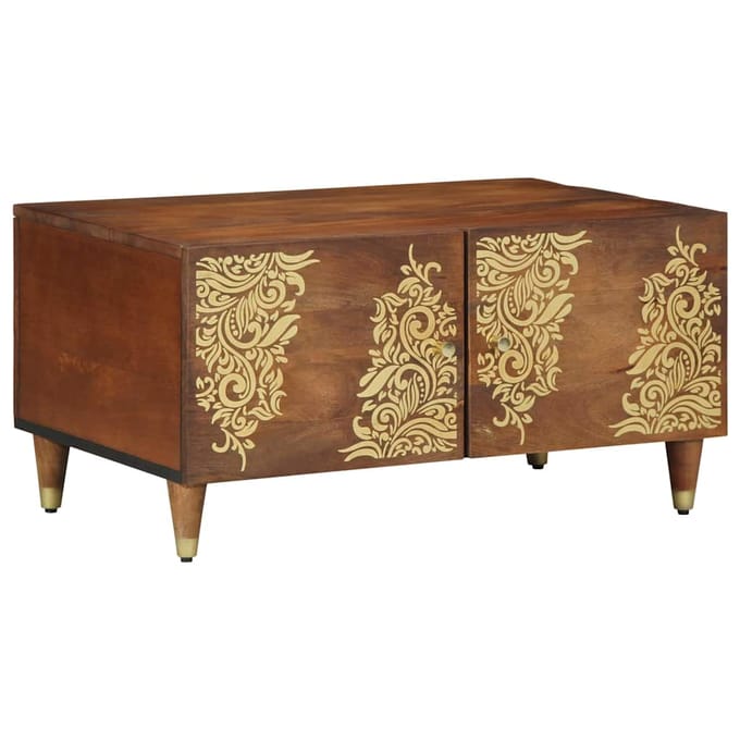 vidaXL - Salontafel - Honing - bruin - 80 - x - 50 - x - 40 - cm - Massief - Mango - Hout