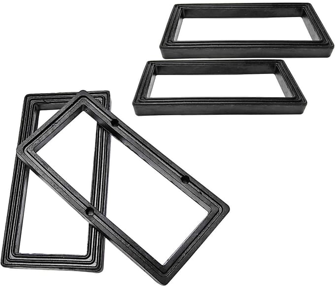 Dailygoods- Afdichtring 4 Stuks - Rubber Afdichtingsring - Waterdicht - Voor Overloopbuizen - 73 x 37 x 6mm - Goede Elastiteit - Afdichtingen