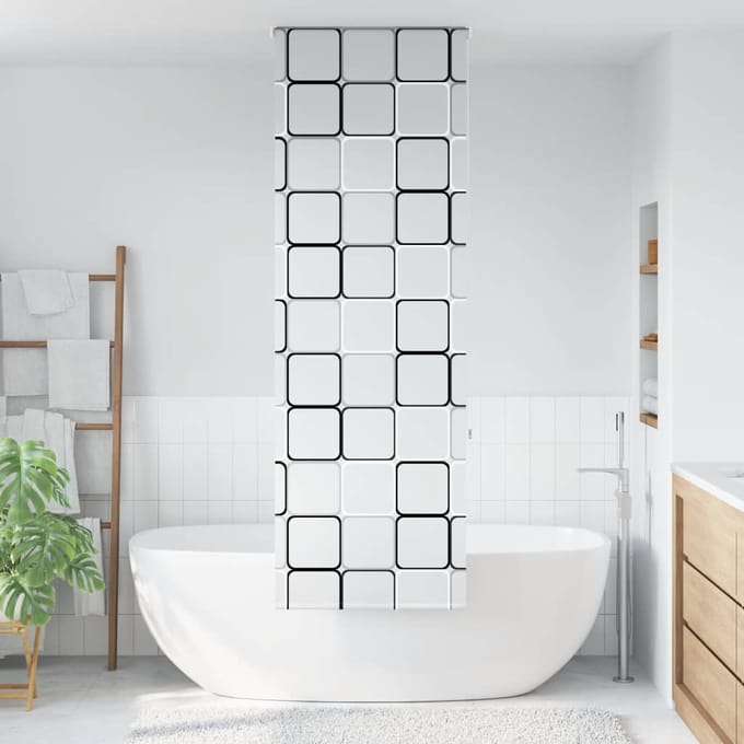vidaXL - Doucherolgordijn - 80x240 - cm - stofbreedte - 76 - cm
