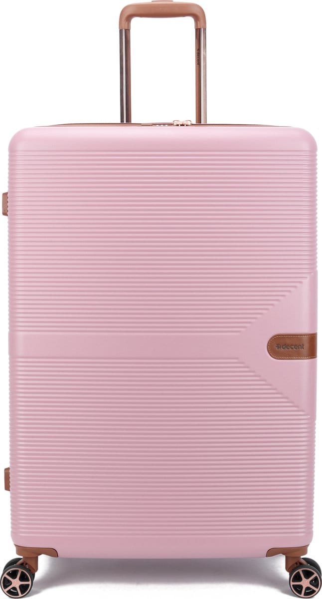 Decent Stella Grote Koffer - 77 cm -108 Liter - TSA Slot - Roze