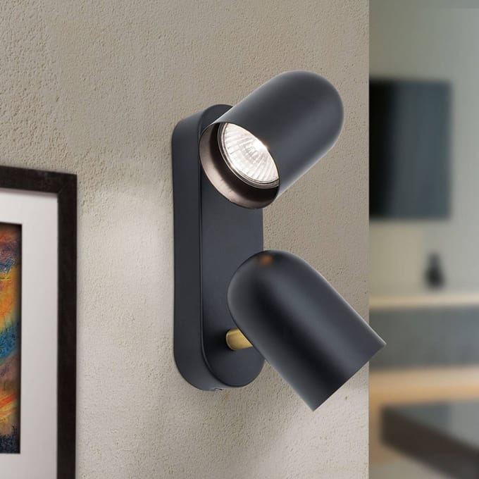 ORION Wandlamp Bradley 2-lamps, gezwenkt