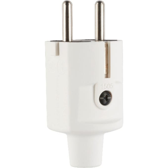 ABL Compact Schuko IP20 Dubbele Aarde Stekker Wit - 100000047 [2 Stuks]