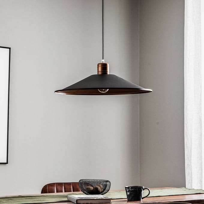 Nowodvorski Lighting Hanglamp Garret I in donkerbruin/koper Ø 50 cm