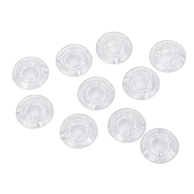 10 Pièces Pédale d'Effet Guitare Footswitch Topper ABS Transparent Pédale Simple Footswitch Topper 10mm white