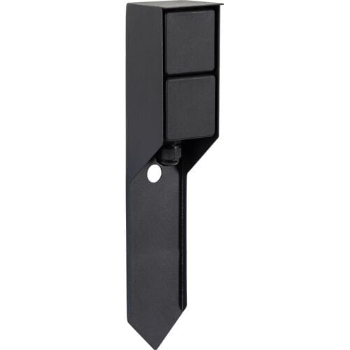 KS Verlichting - buitenstopcontact - Double spike - tuinstopcontact - zwart - waterdicht - 2 stopcontacten