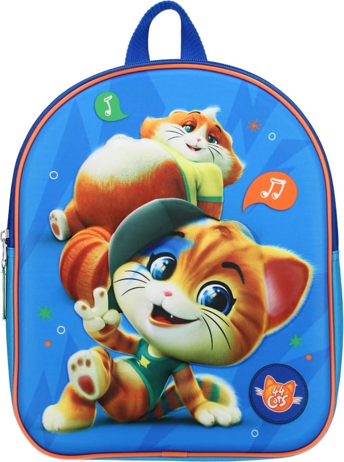 44 Cats Just Chillin' (3D) Blue Kinderrugzak 3D - 9,3 l - Blauw