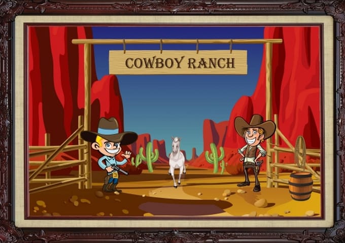 Cowboy ranch poster 59 x 42 cm