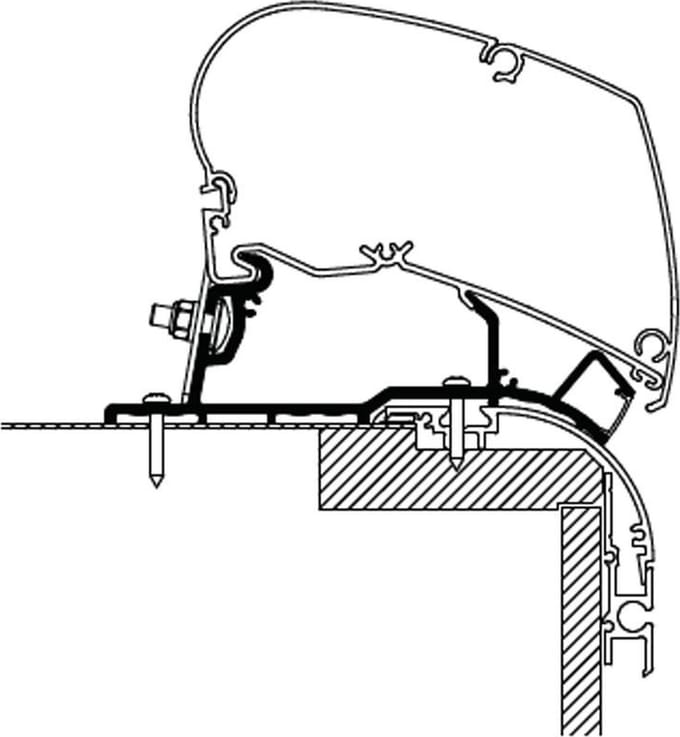 Thule Adapter CARAVAN ROOF TOP LED - 4,25M