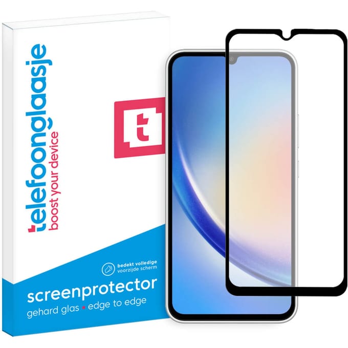 Samsung Galaxy A34 screenprotector gehard glas Edge to Edge