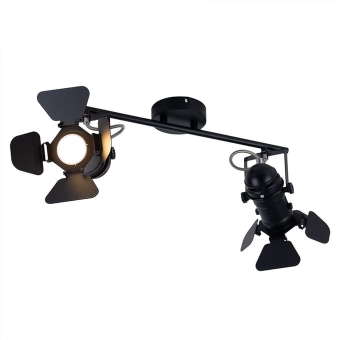 Spot - zwart - Egon - metaal - opbouwspot - GU10 - 54650-2B - Globo