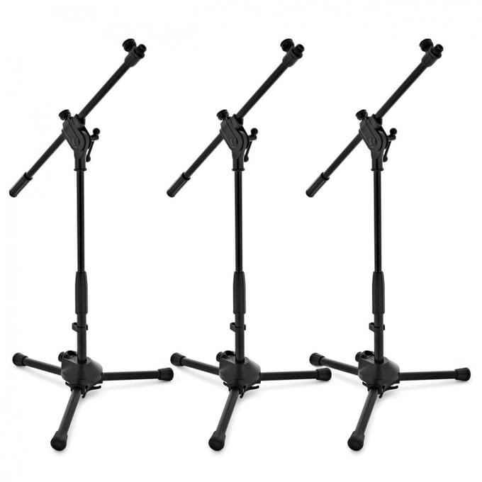 G4M Korte Telescopische Boommicrofoonstandaard, 3 Stuks