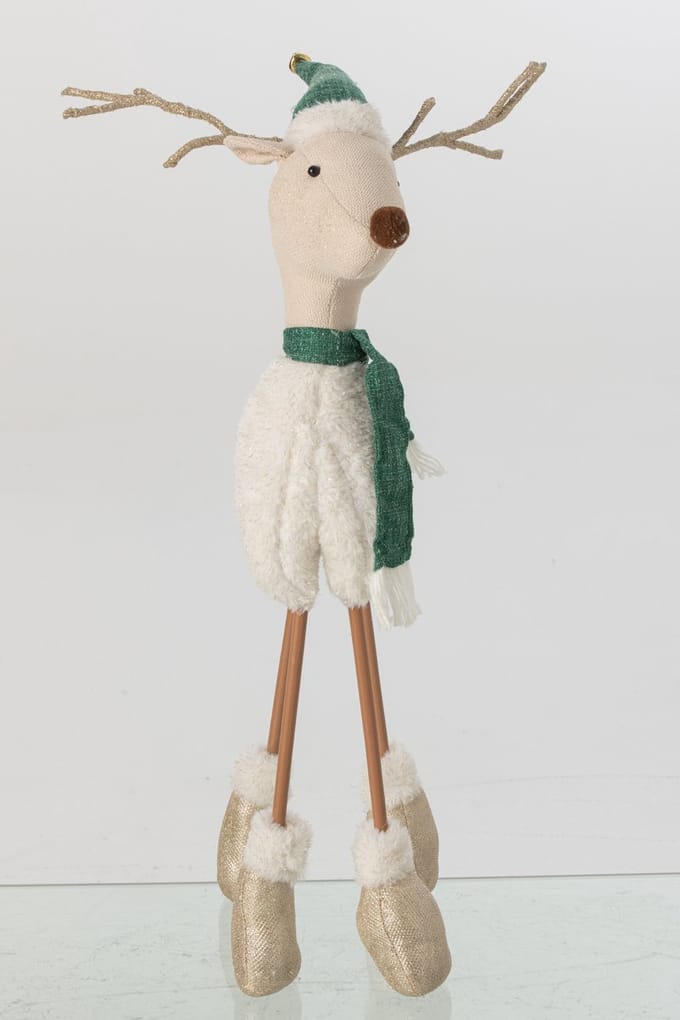 J-Line figuur Rendier Standing - polyester - mix - large