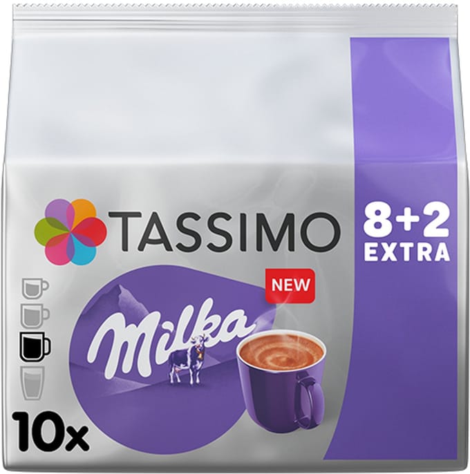 Chocolademelkcapsules Tassimo Milka (compatibel met Bosch Tassimo capsulemachines), 10 st.