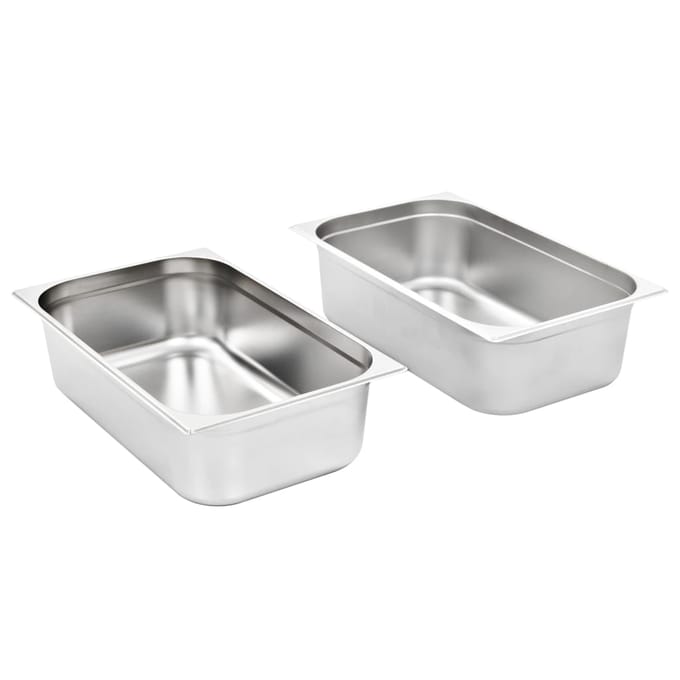 vidaXL - Gastronormbakken - 2 - st - GN - 1/1 - 150 - mm - roestvrij - staal