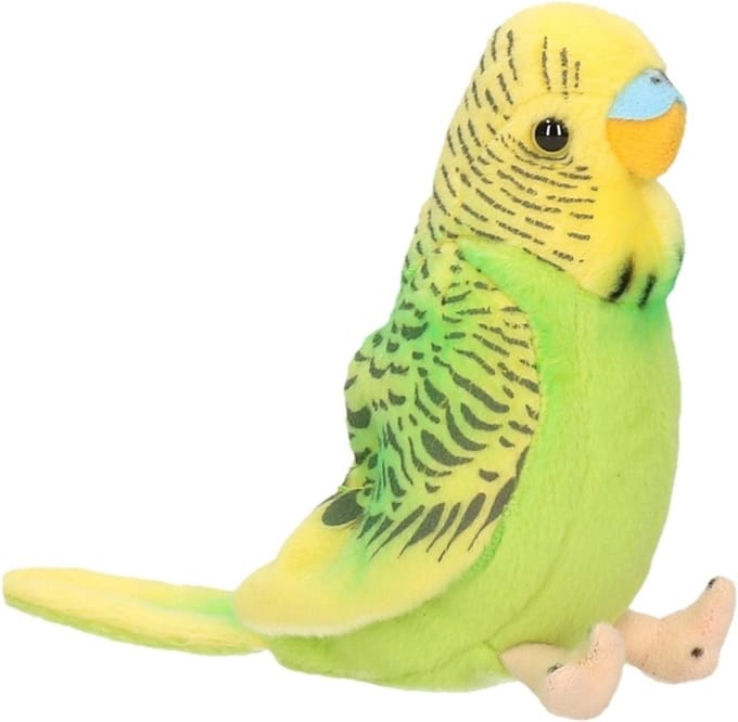 Knuffel Parkiet groen 11 cm