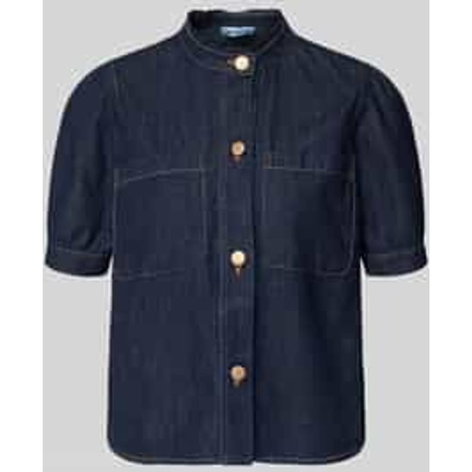 regular fit jeansblouse met borstzakken